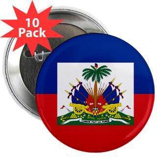 Ayiti Gifts  Ayiti Buttons  Haiti Flag 2.25 Button (10 pack)