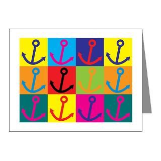 Gifts  Anchor Note Cards  Boating Pop Art Note Cards (Pk of 10