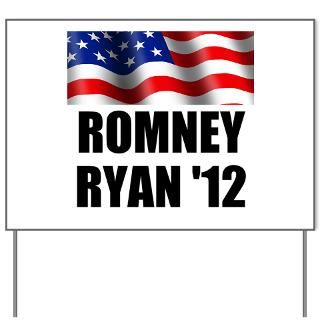  Romney Ryan Yard Signs  Romney Ryan 12, Waving Flag Yard Sign