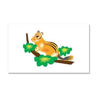Animal Gifts  Animal Wall Decals  Cute Chipmunk in Tree 22x14