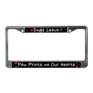 Dogs Leave Paw Prints License Plate Frame for $15.00
