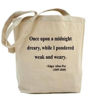 Author Gifts  Author Bags  Edgar Allan Poe 14 Tote Bag