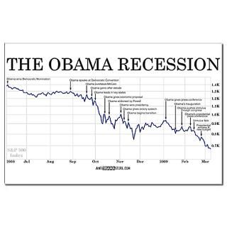 Obama Recession Mini Poster Print (11 x 17)