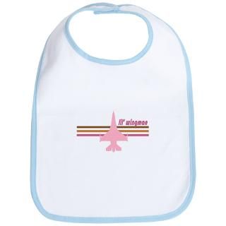 Gifts  Air Force Baby Bibs  Lil Wingman Retro Pink F 16 Bib