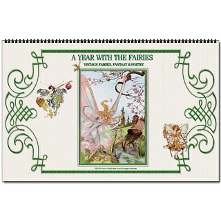 1914 2010 Home Office  Year With The Fairies 17 Wide Wall Calendar