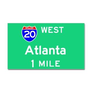 Atlanta GA, Interstate 20 West Sticker (Rectangula Sticker by