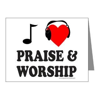 Of God Note Cards  I HEART PRAISE AND WORSHIP Note Cards (Pk of 20