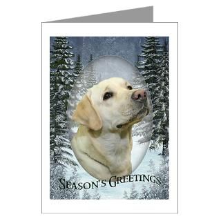  Animals Greeting Cards  Yellow Lab Christmas Cards (Pk of 20
