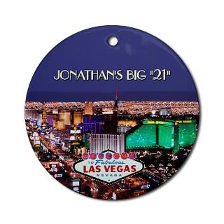 21 Las Vegas Personalized Ornament (Rnd)