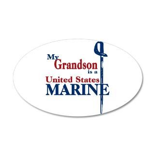 Brother Gifts  Brother Wall Decals  Grandson is a Marine 35x21