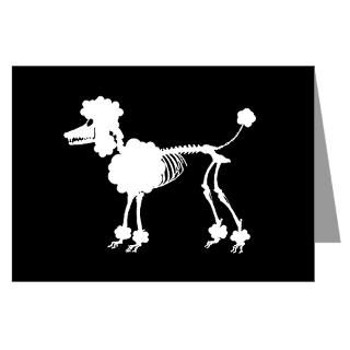 Bones Greeting Cards  Poodle Skeleton Greeting Cards (Pk of 20