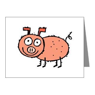 Dooni Gifts  Dooni Note Cards  Pig Note Cards (Pk of 20)