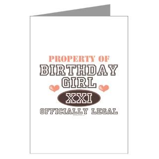 21 Gifts  21 Greeting Cards  Property of 21st Birthday Girl