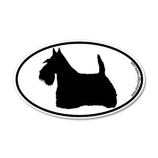 Dog Gifts  Dog Wall Decals  Scottie SILHOUETTE 35x21 Oval Wall
