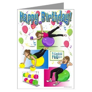 Belle Greeting Cards  Fitness Birthday Greeting Cards (Pk of 20