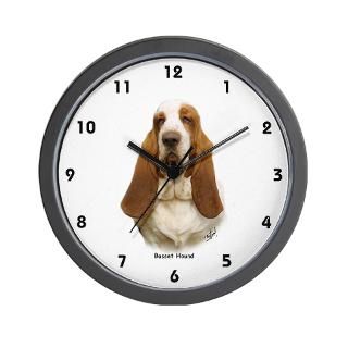 Hound Gifts  Basset Hound Clocks  Basset Hound 9L9D 22 Wall Clock