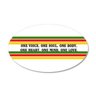 Jah Gifts  Jah Wall Decals  One Love 35x21 Oval Wall Peel