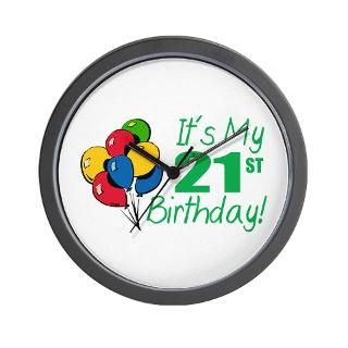 Its My 21st Birthday (Balloons) Wall Clock for $18.00