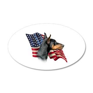 Akc Breed Gifts  Akc Breed Wall Decals  Doberman Flag 35x21 Oval