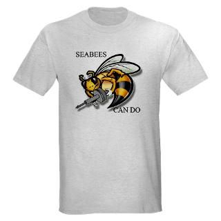 Navy Seabees Ash Grey T Shirt SALE WAS $23.99 T Shirt by seabees