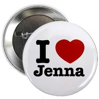 Heart Gifts  I Heart Buttons  I love jenna 2.25 Button