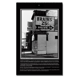 Brains 25 cents vertical Wall Calendar for $25.00