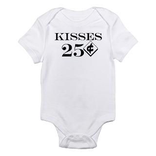 Kisses 25 Cents Infant/Baby Bodysuit  Kisses 25 Cents  Teewit