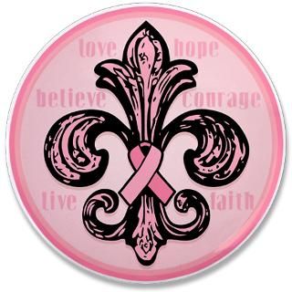 Artegrity Gifts  Artegrity Buttons  Pink Fleur Ribbon 3.5 Button