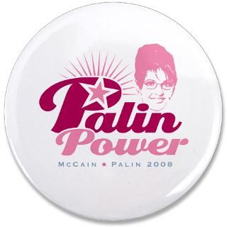 Conservative Gifts  Conservative Buttons  Palin Power 3.5 Button
