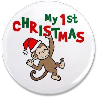 Ahustintor Gifts  Ahustintor Buttons  My First Christmas   Monkey