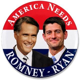2012 Gifts  2012 Buttons  America Needs Romney Ryan 3.5 Button