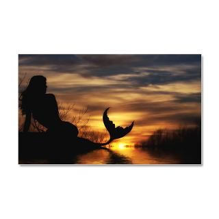 Mermaid Wall Decals  Mermaid Sunset Wall Peels 38.5 x 24.5 Wall Peel