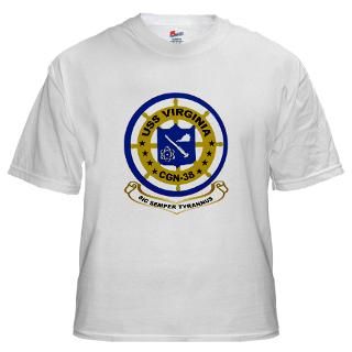 shirts  USS Virginia CGN 38 White T Shirt