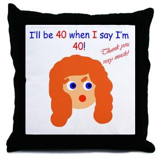 40 Year Old Birthday Party Pillows 40 Year Old Birthday Party Throw