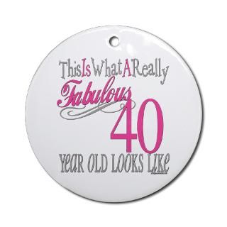40 Gifts  40 Home Decor  40th Birthday Gifts Ornament (Round)