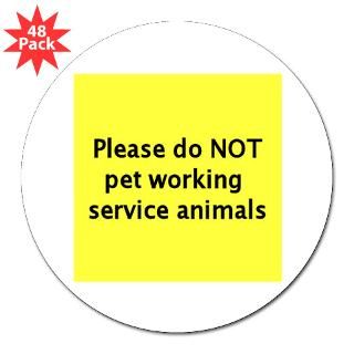 No Petting 3 Lapel Sticker (48 p for