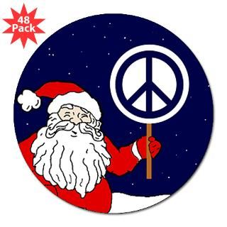 Santa Peace Lapel Stickers (48 pk)