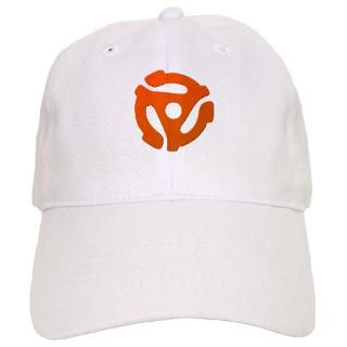 45 Gifts  45 Hats & Caps  Orange 45 RPM Adapter Baseball Cap