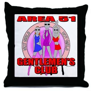 Area 51 Gentlemens Club Throw Pillow  Area 51 Gentlemens Club T
