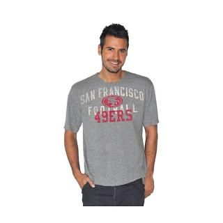 San Francisco 49ers Grey Overlay Logo Tri Blend T Shirt