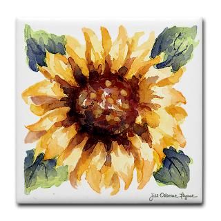 Gifts  Kitchen and Entertaining  Sunflower Blossom 4.5 Art Tile