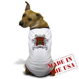 Clan Gifts  Clan Pet Apparel  MacLean Tartan Shield Dog T Shirt