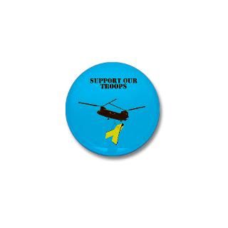 CH 47 Chinook Support our Troops Mini Button
