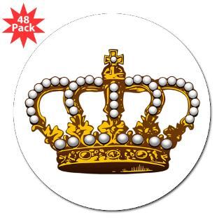  Royal Wedding Crown 3 Lapel Sticker (48 pk