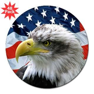 Eagle American Flag 3 Lapel Sticker (48 Sticker by Bald_Eagle_USA