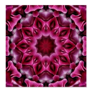 Red Floral Abstract Tile 54 Shower Curtain