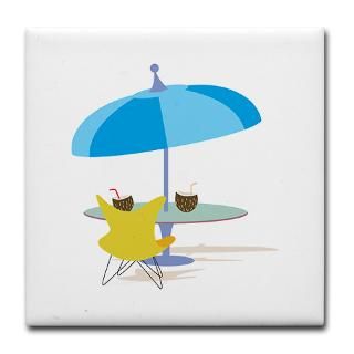 50 s patio furniture tile coaster