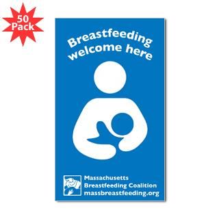 Breastfeeding welcome here Rectangle Sticker 50 p