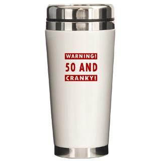 50 Gifts  50 Drinkware  Cranky 50th Birthday Travel Mug