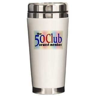 Birthday Gifts  50Th Birthday Drinkware  The 50 Club Travel Mug